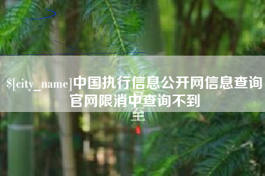 中国香港中国执行信息公开网信息查询官网限消中查询不到