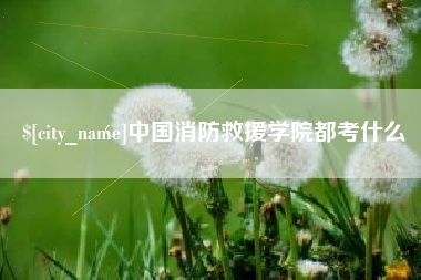 中国香港中国消防救援学院都考什么
